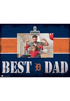 Detroit Tigers Best Dad Striped Clip Picture Frame