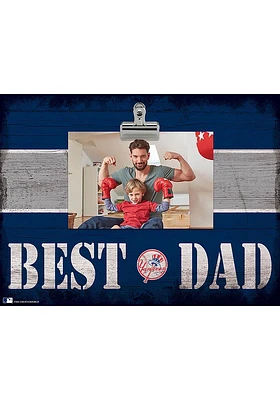 New York Yankees Best Dad Striped Clip Picture Frame