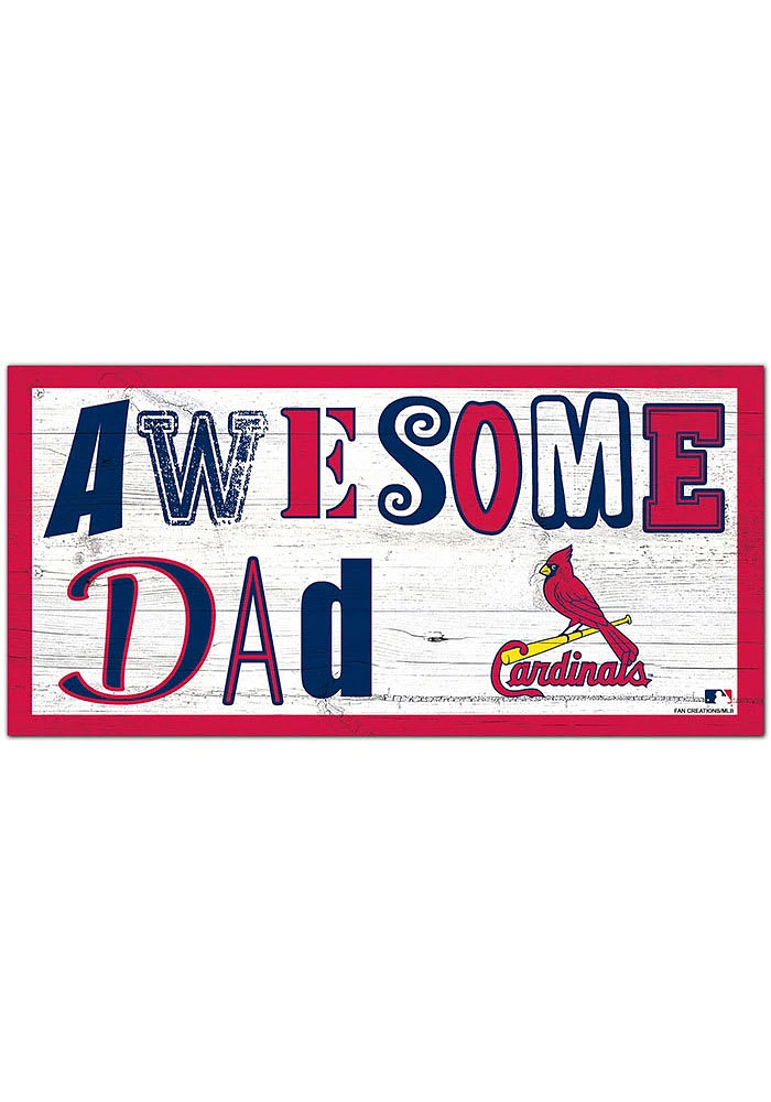 St Louis Cardinals Awesome Dad Sign