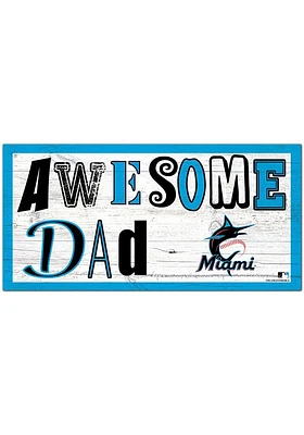 Miami Marlins Awesome Dad Sign