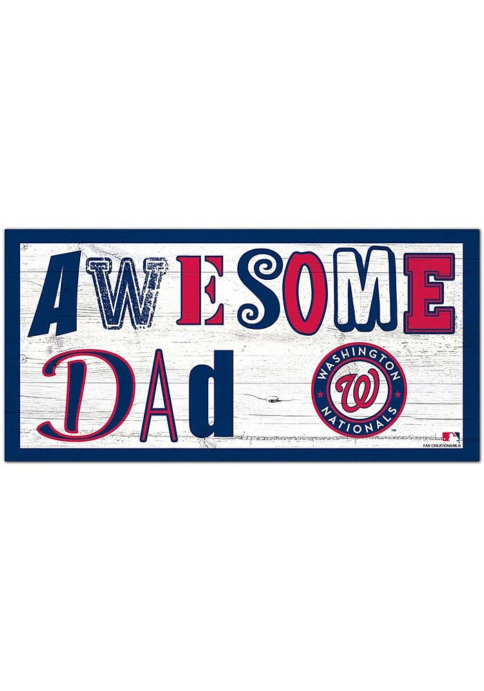 Washington Nationals Awesome Dad Sign