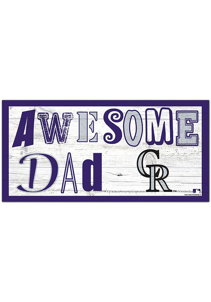 Colorado Rockies Awesome Dad Sign