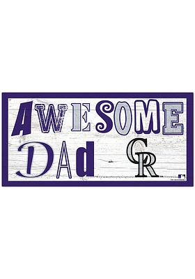 Colorado Rockies Awesome Dad Sign
