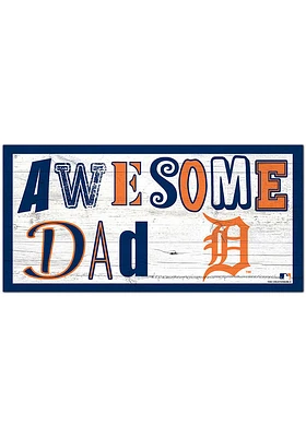 Detroit Tigers Awesome Dad Sign