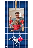 Toronto Blue Jays Plaid Clothespin Sign