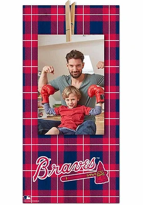 Atlanta Braves Plaid Clothespin Sign