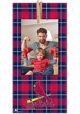 St Louis Cardinals Plaid Clothespin Sign