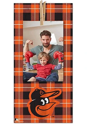Baltimore Orioles Plaid Clothespin Sign