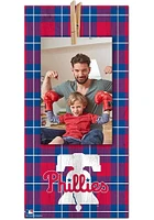 Philadelphia Phillies Plaid Clothespin Sign