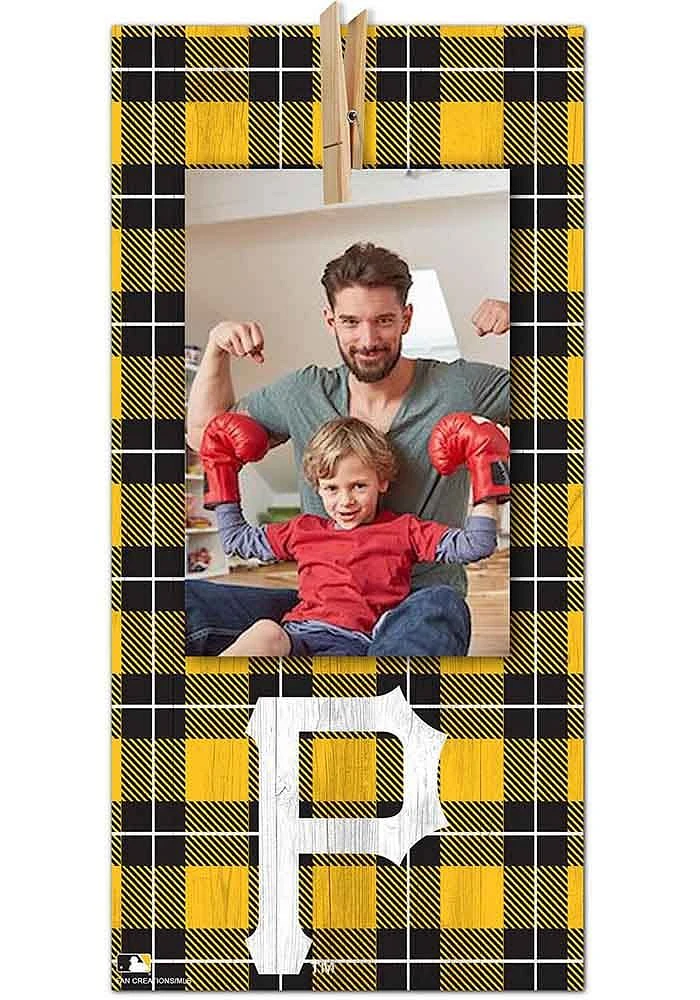 Pittsburgh Pirates Plaid Clothespin Sign