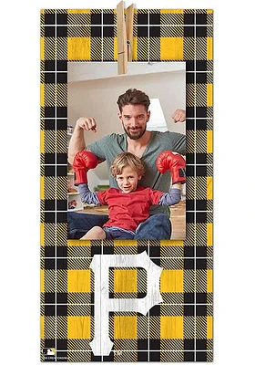 Pittsburgh Pirates Plaid Clothespin Sign