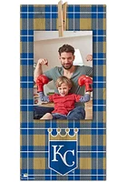 Kansas City Royals Plaid Clothespin Sign - Blue