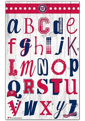 Washington Nationals Alphabet Sign