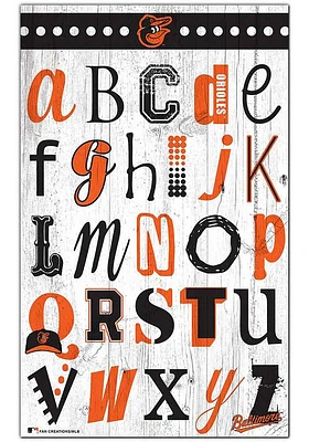 Baltimore Orioles Alphabet Sign