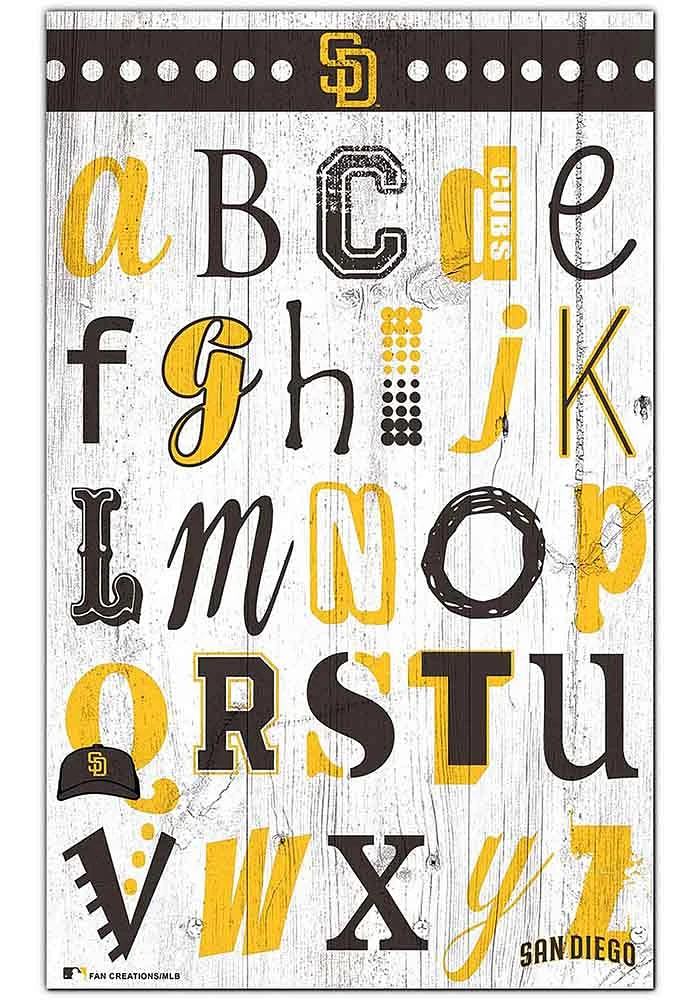 San Diego Padres Alphabet Sign