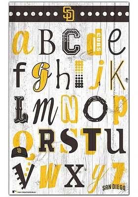San Diego Padres Alphabet Sign
