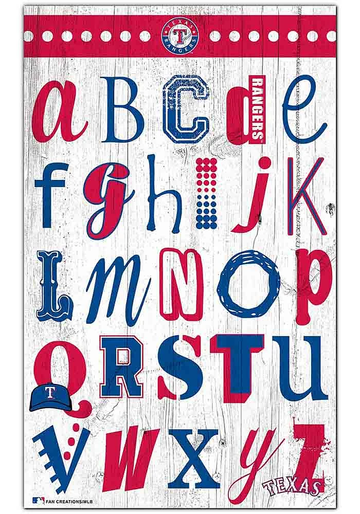 Texas Rangers Alphabet Sign