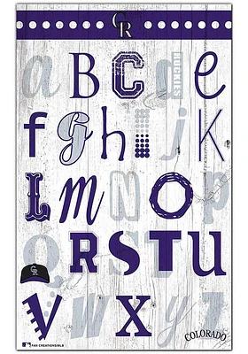Colorado Rockies Alphabet Sign