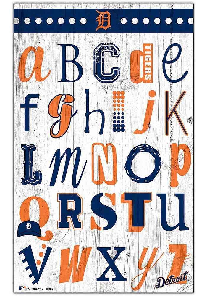 Detroit Tigers Alphabet Sign