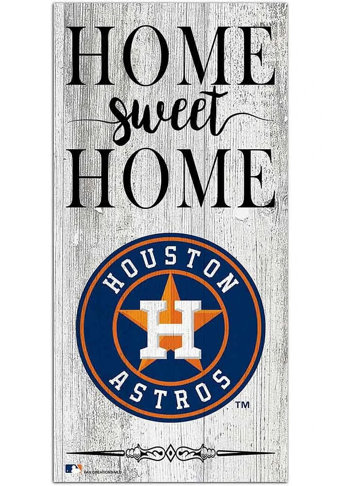 Houston Astros Home Sweet Home Whitewashed Sign