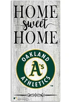 Oakland Athletics Home Sweet Home Whitewashed Sign