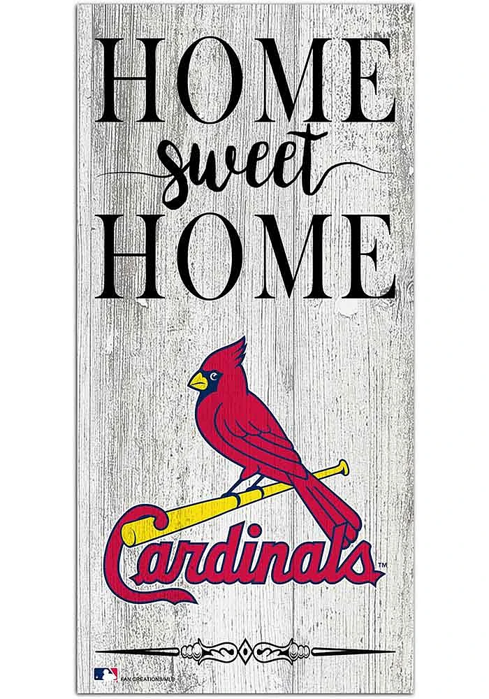 St Louis Cardinals Home Sweet Home Whitewashed Sign