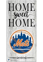 New York Mets Home Sweet Home Whitewashed Sign