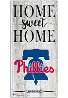 Philadelphia Phillies Home Sweet Home Whitewashed Sign