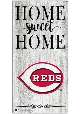 Cincinnati Reds Home Sweet Home Whitewashed Sign