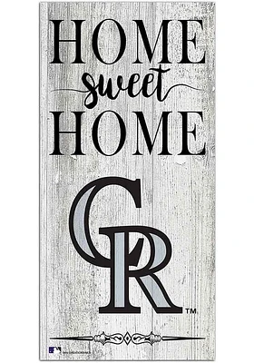 Colorado Rockies Home Sweet Home Whitewashed Sign