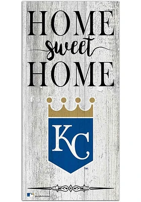 Kansas City Royals Home Sweet Home Whitewashed Sign - Blue