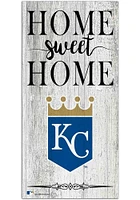 Kansas City Royals Home Sweet Home Whitewashed Sign - Blue