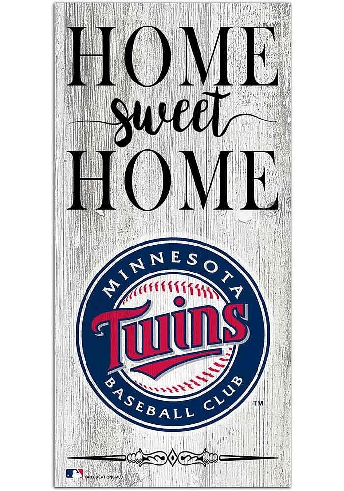 Minnesota Twins Home Sweet Home Whitewashed Sign