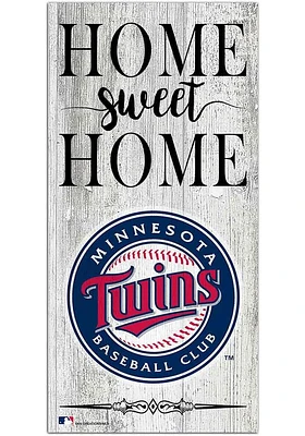Minnesota Twins Home Sweet Home Whitewashed Sign