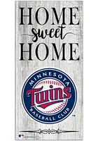 Minnesota Twins Home Sweet Home Whitewashed Sign