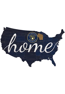 Milwaukee Brewers USA Shape Cutout Sign