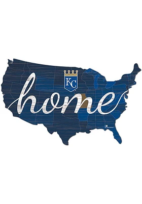 Kansas City Royals USA Shape Cutout Sign - Blue