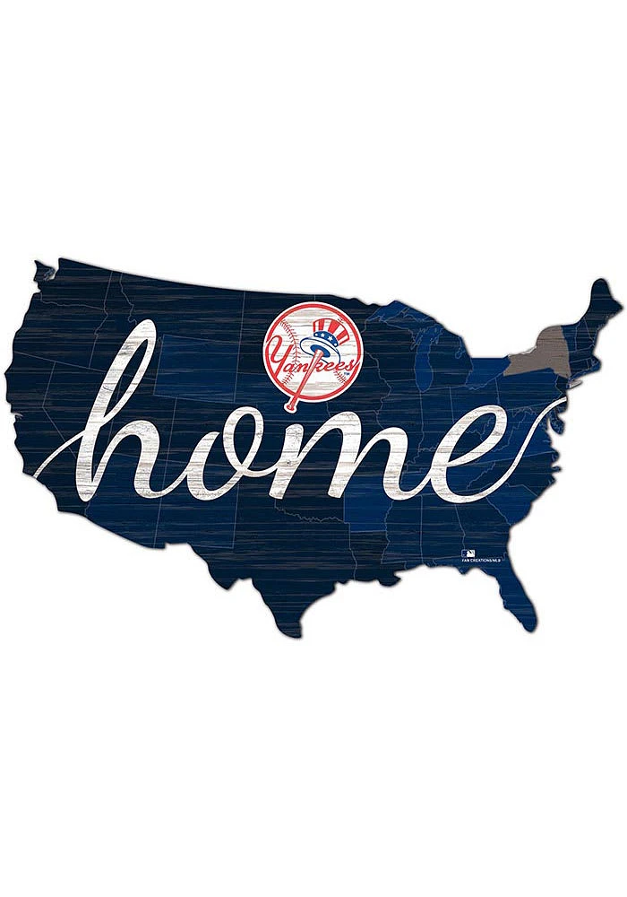 New York Yankees USA Shape Cutout Sign