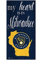 Milwaukee Brewers My Heart State Sign