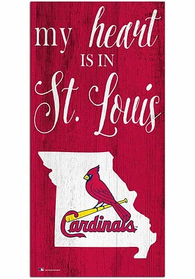St Louis Cardinals My Heart State Sign