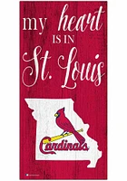 St Louis Cardinals My Heart State Sign