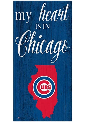 Chicago Cubs My Heart State Sign