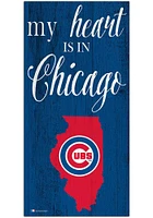 Chicago Cubs My Heart State Sign