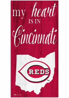 Cincinnati Reds My Heart State Sign