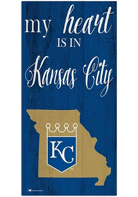 Kansas City Royals My Heart State Sign - Blue