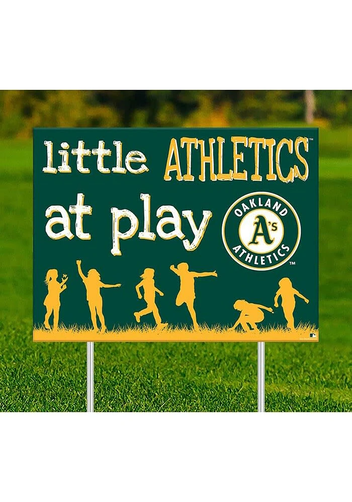 Oakland Athletics Little Fans at Play Yard Sign - Green
