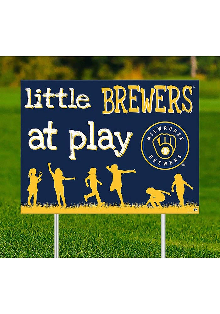 Milwaukee Brewers Little Fans at Play Yard Sign - Navy Blue