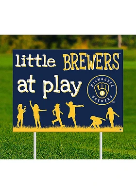 Milwaukee Brewers Little Fans at Play Yard Sign - Navy Blue
