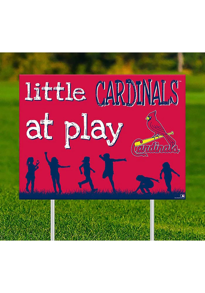St Louis Cardinals Little Fans at Play Yard Sign - Red