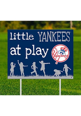 New York Yankees Little Fans at Play Yard Sign - Blue